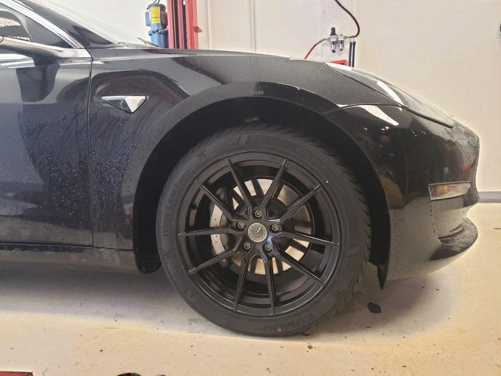 Winter wheels and snow tires installed for Tesla at Speed Projects Lab in Richmond.